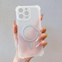 Magnetic Wireless Charge Shockproof Case For Xiaomi 15T Pro Magsafe Soft TPU Clear Phone Protection Case For MI15T Pro Bumper Xiaomi 15T balta