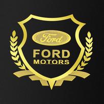 1 vnt. Automobilio kėbulo 3D lipdukai Kviečių varpų stiliaus emblema Automobilio apdaila Ford Focus mk2 mk3 Fiesta Fusion Ranger Mondeo S-MAX Kuga auksas