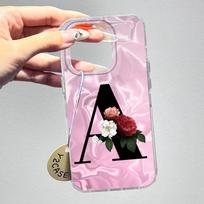 A-Z Juodos raidės Bijūno gėlė Smūgiams atsparus telefono dėklas Xiaomi Redmi A5 A3 A4 A1 A2 9A 9C 9 10 Silikoninis porų apvalkalas Galinis dangtelis Redmi A1 balta