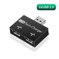 4-in-1 USB šakotuvas USB 2.0 skirstytuvas USB į USB 2.0 adapteris 480Mbps didelės spartos USB dokas su įjungimo/išjungimo jungikliu PC nešiojamam kompiuteriui