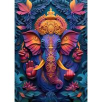 Colors Vibrant Ganesha Paper Posters Abstract Palace Modern Prints Canvas Painting Wall Art Pictures Home Living Room Decor 21x30cm Unframed