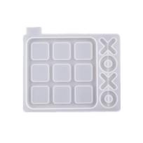 Tic Tac Toe Resin Mold with Chess Pieces Mold X O Board Game Silicone Molds for Resin Casting DIY Tabletop Board Game small