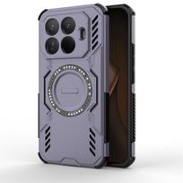 Skirta Xiaomi 15T Pro dėklas Xiaomi 15T Pro Atsparus smūgiams Šarvuotas Magnetinis Adsorbcijos Belaidžio Įkrovimo Galinis Dangtelis Skirta Xiaomi 15T Pro Dėklas Xiaomi 15T Pro violetinė