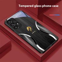 Wooden Dragon Black For Samsung Galaxy S 8 9 10 20 Plus 21 FE 22 23 24 Ultra S7 Edge Black Tempered Glass Phone Case Hard Shell for Galaxy S21 Ultra