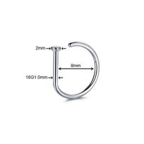 Punk Women Men Fake Piering Nose Ring Earrings Fashion Non Piercing Nose Clip Stainless Steel Perforation Septum Body Jewelry CLE sidabras