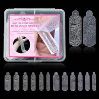 3D Silicone Nail Art Mold for Christmas Snowflake and Leopard Print Designs Reusable Easy to Use DIY Nail  Template
