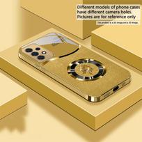Brilliant golden ring For Samsung A 31 32 A33 A34 35 14 A15 13 16 25 26 50 52 53 54 55 56 70 71 72 73 Golden glass phone case Galaxy A14