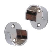 5mm Metaliniai Užuolaidų Nišos Laikikliai Strypai Antgaliai 25mm_Silver