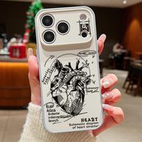 Magnetic For Magsafe Case For iPhone 17 Pro Max Creative Heart Diagram Pattern Skin Feeling Cover For iPhone 16 15 14 13 Pro Max iPhone 16 Pro Max pilka