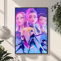 5D Deimantinė tapyba Nauja Kpop Filmo Anime Deimantinė tapyba 5d Pasidaryk pats Rumi Mira Zoey Animacinė mergaitė Kryželiu siuvinėjimo raštas Mozaika Kalėdos Namų dekoras Round 20x30cm purple