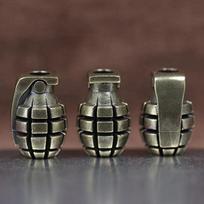 Grenade Shape Brass Knife Beads EDC DIY Paracord Woven Bracelets Lanyard Key Chain Pendants Accessories Outdoor Tool Hangings