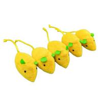 5Pcs Lemon Mouse Cat Toys Catnip Filled Cute Mouse Plush Cat Chew Toy Kitten Teething Toys for Cats Hunting Pouncing Play 5pcs A