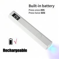 Nešiojama nagų džiovinimo lempa, USB mini nagų džiovintuvas, UV LED nagų lempa, tinkama visų nagų gelių kietinimui, pritaikoma namų nagų salonui balta