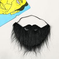 Prom Props Party Costume Fake Beard Facial Hair Moustache Wig Fancy Dress juoda