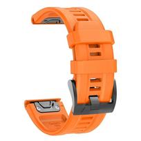 QuickFit 22mm 26mm Silicone Strap for Garmin Fenix 8 E 7 7X 6 6X Pro/Epix Pro Gen 2 47mm 51mm 5XPlus Enduro 3 Tactix 7 Watchband QuickFit 22mm oranžinė