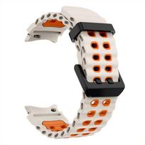 No Gaps Two-Tone Marine Sports Silicone Strap For Samsung Galaxy Watch 7 FE 6 5 Pro 4 44mm 40mm Watchand Bracelet Belt Galaxy Watch 7 6 5 4