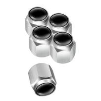 Tire Valves Caps with Rubber Seal Weather Resistant Valves Caps Universal Fitting Valves Caps set 5pcs for Car SUVs Bikes Truck sidabras
