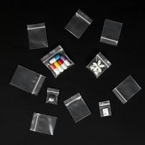 100 mini permatomų lipnių plastikinių maišelių: Ypač maži, storos vienkartinės vaistų maišeliai 3x4cm Transparent Double-sided 20 Wire (100 pcs)