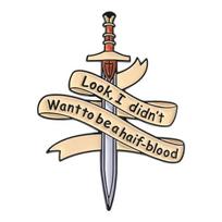 Percy Jackson Fantasy Movie Enamel Pin I Didn't Want To Be a Half-Blood Percy’s Sword Riptide Brooches Lapel Badge Jewelry Gifts