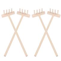 4pcs Mini Zen Garden Rake Tool Set, Wooden Sand Rake, Meditation Table, Dollhouse Accessories, and Sand Tray Decoration toothed rake