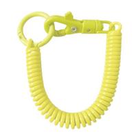 Stretchy Spirals Keyring, Retractable Keychain Coil Spring Keychain Zinc Alloy Key Holder Colors Key Chain for Backpack geltona
