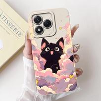 For Honor 400 Lite Case ABR-NX1 Cute Cat Flowers Painted Cover Shockproof Phone Case For Honor400 Lite Honor 400Lite Soft Fundas Honor 400 Lite
