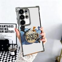 F-Fourth W-Wing Dragon Plating Phone Case For Samsung Galaxy S24 S25 FE S26 Edge S23 Ultra S22 S21 Plus S20 Anti-Fall Airabag Co Samsung S22 Plus