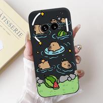 For Nothing Phone 2A Case A142 Black Cute Cartoons Silicone Soft Coque Proective Cover For Nothing Phone2 Phone2A Plus Fundas Nothing Phone 2