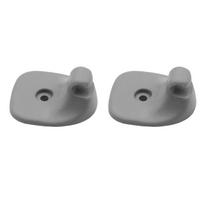 2× Pilkas skydelio nuo saulės spaustukas-kabliukas, 5FS40TL2AB, skirtas Jeep Grand Cherokee 2003-2005