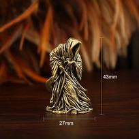 Žalvarinė Šventos Mirties Santa Muerte Statulėlė, Stovintis Grim Reaper Figūrėlė su Kosa, Religinis Altoriaus Dekoras, Gotikinis Helovino Namų Ornamentas bronza