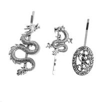 Hairpin Silver Metal Hair Clip Dragon Shape Hairpin Female Hair Accessories Chinese Style Headwear sidabras