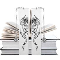 Stationery Black Dragon Book Mark Anime Personalized Book Tags Casual Book Accessory  Women Style C juoda