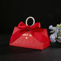 Korean Style Embossed Flower Candy Box, Light Green - Thickened White Card, Handheld Wedding Souvenir Packaging 12.8x7.5x7.5x6.5cm Small