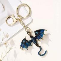 Creative Imitation Dragon Colorful Hand-Painted Metal Key Chain Men And Women Fashion Key Chain Jewelry Accessories Gift 1 Piece A1