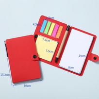 Portable Solid Color Sticky Notes Notebook with Pen and Index Tabs 60 pages ruda