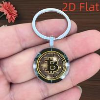 Cross-Border Bestseller: Glossy Bitcoin Symbol & Circuit Board Keychain Pendant – A Perfect Cryptocurrency Gift