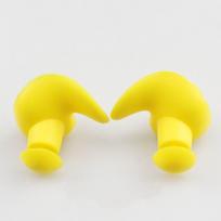 Water-Proof Silicone Swim Ear Plugs Swimming Silicone Earplugs Anti Noise Earplugs Ear Plugs yellow-without case