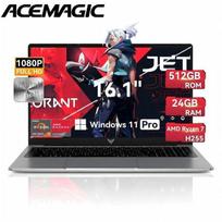 ACEMAGIC PC Nešiojamas žaidimų kompiuteris Ryzen 7 H255 (Iki 4,9 Hz), DDR5 24GB RAM 512GB SSD 16 colių nešiojamasis kompiuteris, apšviesta klaviatūra