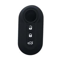AABFA1 Silicone Key Case Holder For Fiat 500 Panda Punto Bravo Doblo Peugeot Boxer Citroen Relay Fiat Ducato Lancia Musa 2/3Buttons Cap