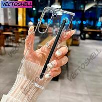 Transparent Case For Samsung Galaxy Z Fold 6 5 PC Shockproof Cover Folding With Pen Slot For Sansung Z Fold 6/5 Hard Case For Z Fold 5 skaidri