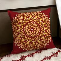 Quaint European Retro Motif Cushion Cover Reversible Soft Durable Pillow Cover Home  Car MultiScene Use for Daily Comfort 30X30cm