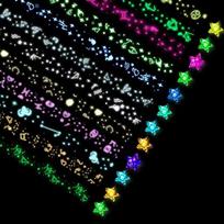 210pcs Luminous Star Origami Gradient Color Art Paper Craft Paper Folding DIY Handmade Pentagram Folding Paper Home Decoration
