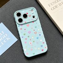 ins scattered color heart suitable for Apple 16PM creative iPhone17/16PRO anti-drop new 15/17 mobile phone case Apple 11