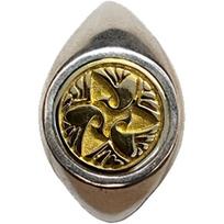 Adjustable Open Ring Men Women Vintage Crane Motif Geometric Plated Retro Fashion Jewelry Adjustable Open Band