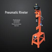 Pneumatinis stabdžių kaladėlių kniediklis didelių transporto priemonių stabdžių kaladėlių kniedijimui Riveting Machine gray