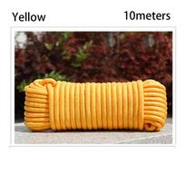 Camping Equipment Outdoor Tool Survival kit Paracords 550 Rope Lanyard Tent Ropes Paracord Cord 5meters geltona
