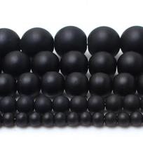 AAAA natūralūs juodi lakuoti matiniai onikso agatai 4/6/8/10/12 mm apvalūs karoliukai papuošalams gaminti 6mm 62pcs