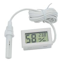 Mini LCD skaitmeninio ekrano higrometro termometras su stebėjimo jutikliu Patogus nešiojamasis drėgmės detektoriumi bitininkystės avilys balta