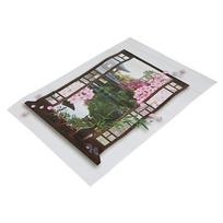 3D langas Sakura persikų žiedų gėlių menas sienos lipdukas, nuimamas lipdukas įvairiaspalvis