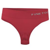FINETOO apatinis trikotažas M-2XL Bodyshaper Gstring kelnaitės aukštu juosmeniu Besiūlės pilvo kontrolės kelnaitės formuojantys apatiniai moteriški kelnaitės. XL-2XL raudona